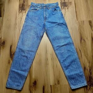 Vintage Levi’s 505 Orange Tab Pinstripe Jeans USA 29x34 Rare Stripe Denim